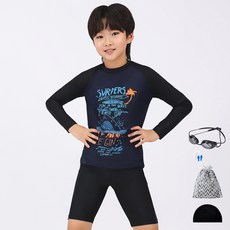aquatica 兒童防磨衣專業泳鏡5件組 AQA355
