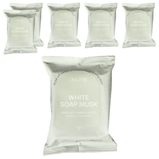 JUL7ME 香氛爽身濕巾 白皂麝香 20入, 116g, 6個