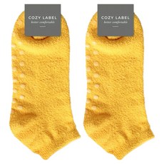 코지라벨 여성용 미끄럼방지 논슬립 소프트 발목 수면양말 2켤레