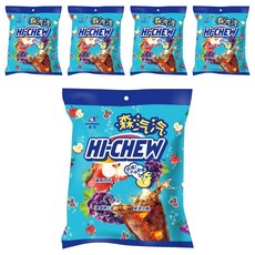 MORINAGA 森永 HI-CHEW 嗨啾汽水軟糖, 汽水綜合, Q彈不膩, 90g, 5包