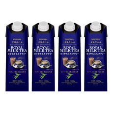 MORIYAMA 守山乳業 喫茶店の味 皇家奶茶, 1L, 4瓶