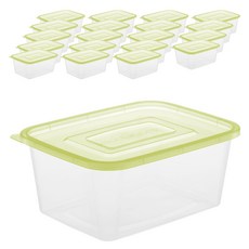 쿡앤락 보관 사각 용기 세트 1500ml, 20개, 1.5L