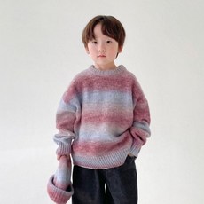 BerryCloset 青少年兒童波西米亞風寬鬆版針織衫 + 毛帽套組