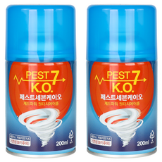 페스트세븐 케이오 제트파워 원터치 에어졸 바퀴벌레 살충제, 2개, 200ml