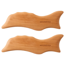 AROMATICA 海豚身體刮痧按摩器, 2個, 櫸木