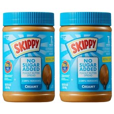 스키피 대상 노슈거에디드 땅콩버터잼 크리미, 454g, 2개