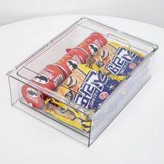 Ju and Ji 滑動式食品儲藏室抽屜整理盒 6L, 2個, 透明