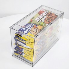 Ju and Ji 滑動式食品櫃抽屜整理盒 9L, 1個, 透明