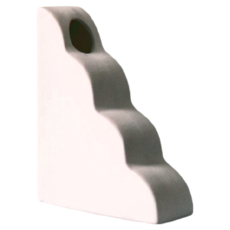 空氣選物 不規則素燒陶瓷花瓶, 米色