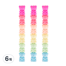 indi.k 大熊熊5色螢光筆, 6個, 多色