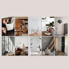 PDS家居裝飾 IG風 北歐風格海報系列 10件組, 01