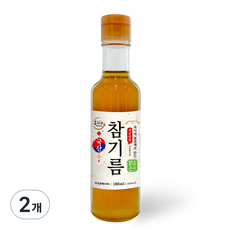 BokineMeokgeori 由芝麻籽製成的冷壓、口味溫和、清澈的芝麻油, 180ml, 2個