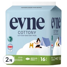evne 頂級棉柔衛生棉 翅膀型, 2個, 中型, 16入