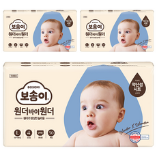 보솜이 원더바이원더 팬티형 기저귀 남아용, 대형(L), 150매