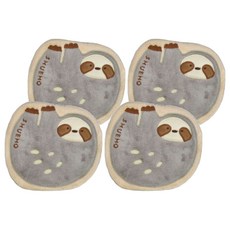 SHUEHO 樹可 小動物珊瑚絨擦手巾 小樹懶, 19x20cm, 4個