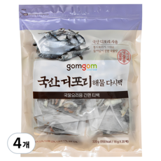 곰곰 국산 디포리 해물 다시팩, 320g, 4개