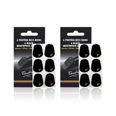 Vandoren 樂器吹嘴墊 VMCX6 6入, 黑色, 2入