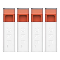 브리스크스타일 심플 원데이 슬라이딩 휴대용 알약 케이스, 화이트, 4개