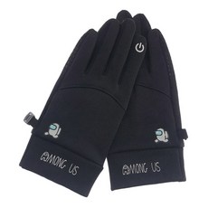 Among Us Whiterun 觸控自行車雙手手套 LGAUG90001, 黑色