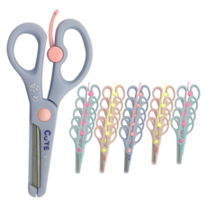 Bluemato 兒童粉彩安全剪刀 SCS006 8p 套裝, 隨機出貨, 3套