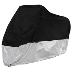 葉子小舖 防塵防水機車罩, 上黑色 + 下銀色, M(200 x 100 x 90cm)