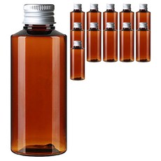 Glassdomae AC100 棕色透明飲料容器 鋁製銀蓋, 100ml, 12個