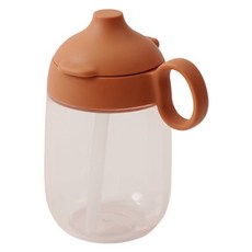 KINTO BONBO 提把吸管杯, 260ml, 粉橘, 1個