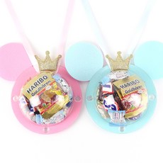 造型項鍊綜合糖果組 藍色款+粉色款, 5款零食, 1組