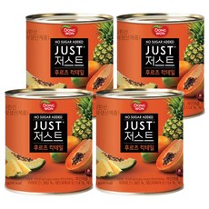 동원 JUST 저스트 노슈가 후르츠 칵테일 통조림, 4개, 822g