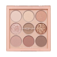 MACQUEEN NEWYORK 1001 Tone On Tone 專業九色眼影盤 - 不結塊、妝感貼合, Nude Mood, 1個