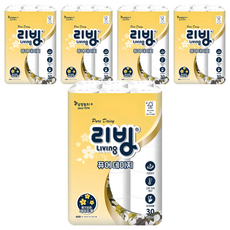 Living SOFT TISSUE 純淨雛菊3層高級捲筒衛生紙, 30m, 5個, 30入