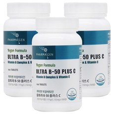파마젠 울트라 B-50 플러스C 복합비타민, 100정, 3개