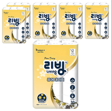 Living SOFT TISSUE 純淨雛菊3層高級捲筒衛生紙, 30m, 6個, 30入