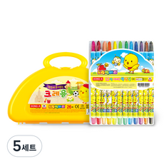 DONG-A 黃色小雞蠟筆 26色+彩色鉛筆 12色組, 5套