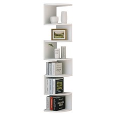 로커스 벽 모서리 수납 선반 주방 수납장, 화이트, 7단