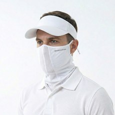 SKIN COOLER 防紫外線臉部護罩 基本魔鬼氈款, 白色