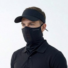 스킨쿨러 자외선 차단 페이스 가드 기본 벨크로형, 블랙