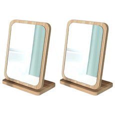 木質摺疊鏡 2個, 木頭色