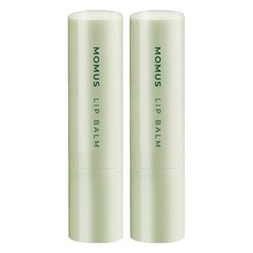 MOMUS 潤唇修護素+Plus 滋潤舒緩修護 改善唇部乾粗糙 抗老化修護 舒緩唇部肌膚 質地清爽不黏膩, 綠茶, 3.5g, 2支