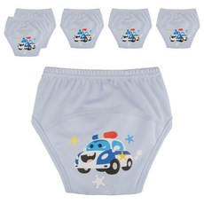 아가짱 유아용 프랜들리 배변훈련팬티, 하늘색(경찰차), 6개