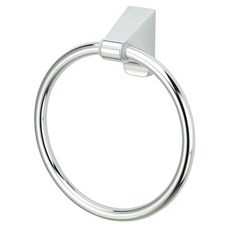 DAY&DAY 日日家居 浴巾環 鋅合金固定座, 銀色, 1個