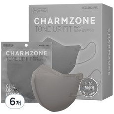 참존 톤업핏 마스크 와이드형, 시크업 그레이, 6개, 25개입