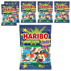 하리보 사운드큐브 사우어 젤리, 80g, 6개