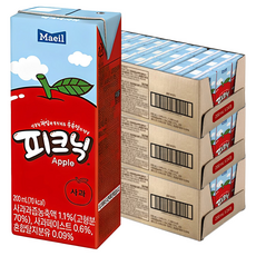 피크닉 사과 주스, 200ml, 72개