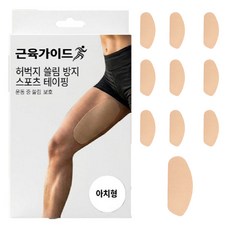 근육가이드 허벅지 쓸림 방지 스포츠 테이핑 밴드 아치형 10매, 1개