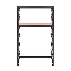 스피드랙 V2 세탁기 스탠드 선반, 블랙, 2단