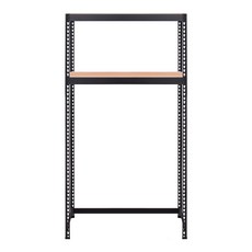 스피드랙 V2 세탁기 스탠드 선반 2단 1100 x 300 x 2100 mm, 블랙