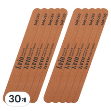 Lvia 木質磨甲棒 100/180, 混合顏色, 30個