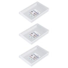 inomata 美收納盤 3入 帶把手, 白色, 1組