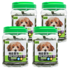 by DOG 機能雙效麻花捲 3個月以上犬用, 葉綠素 + 葡萄糖胺 + 益生菌, 800g, 4罐